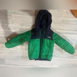 The North Face Kids Two-Tone Green and Black Puffer Jacket